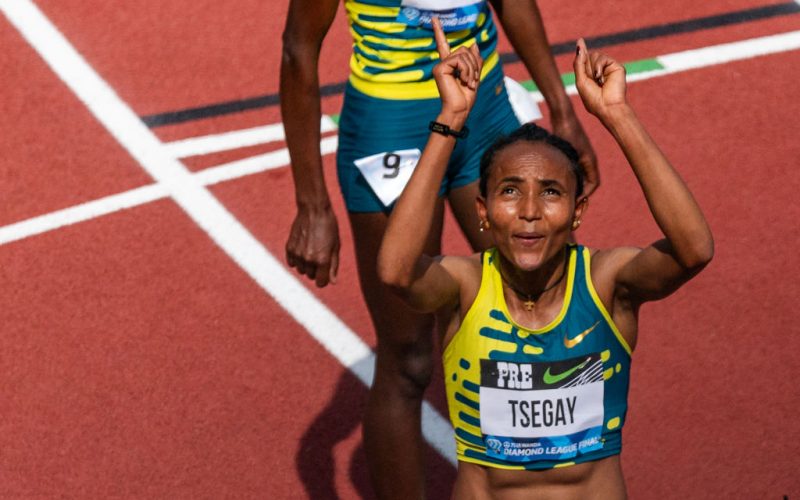 Ethiopian superstar Gudaf Tsegay in a past function. PHOTO/BBC News Africa