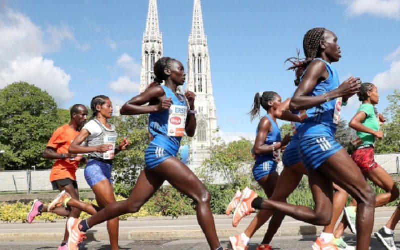 Rebecca Tanui in a past race. PHOTO/Vienna Marathon