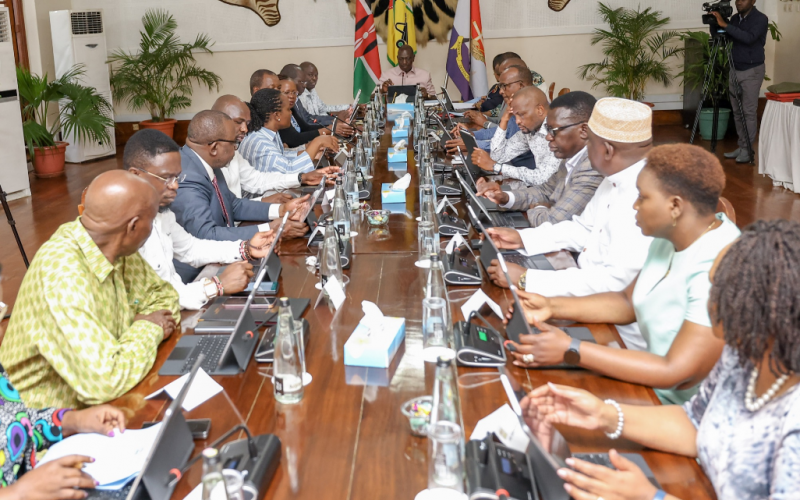 President William Ruto lead Cabinet meeting in Mombas. PHOTO/William Ruto/X