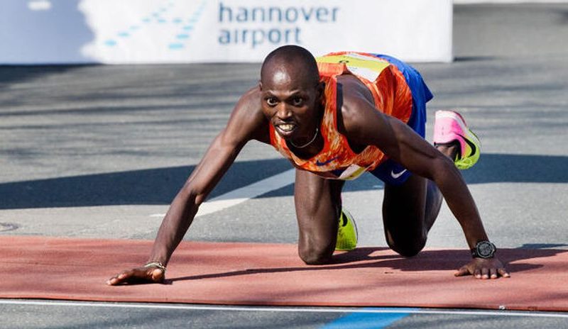 Michael Njenga Kunyuga crawls in a past event. PHOTO/Watch Athletics 