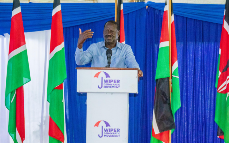 Azimio leader Raila Odinga