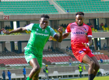 Gor Mahia vs Shabana in FKF PL action. PHOTO/(@Officialfkfpl)/X