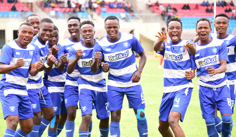 AFC Leopards celebrate a goal during FKF Premier League match against Posta Rangers. PHOTO/AFC Leopards