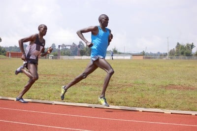 Ronald Kwemoi races away in a past race. PHOTO/Lets Run