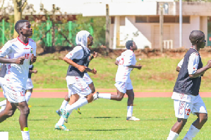 Part of the Rising Starlets (Kenya’s U20) team during their past training session. PHOTO/FKF