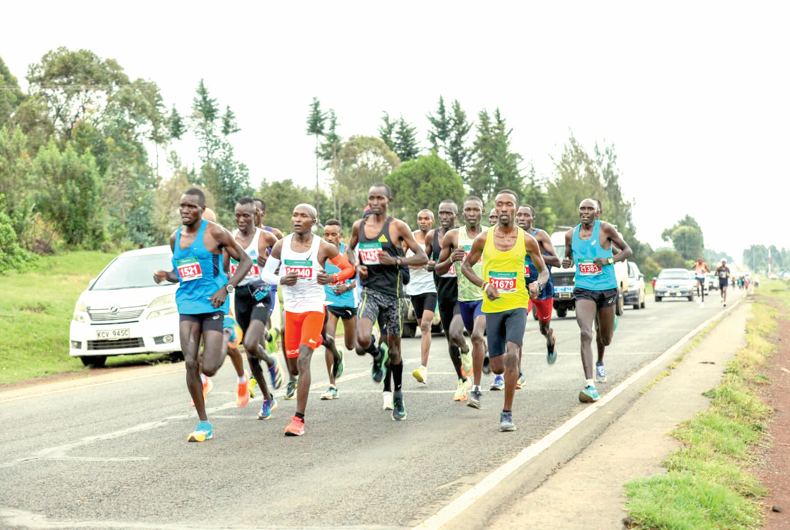 Enos, Jepkosgei triumph at inaugural Lake Ol’Bolossat Half Marathon