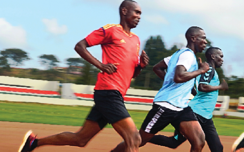 Some of the referees during the five-day training at the Kipchoge Keino Stadium in Eldoret, yesterday. PHOTO/FKF