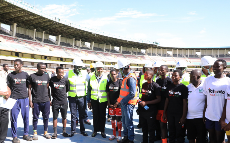 Sport Cs Ababu Namwamba and Talanta Hela Champions. PHOTO/MOSCA