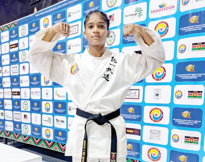 Indian girl Erica living her Tong-IL Moo-Do dream at 11th edition of Mombasa Open