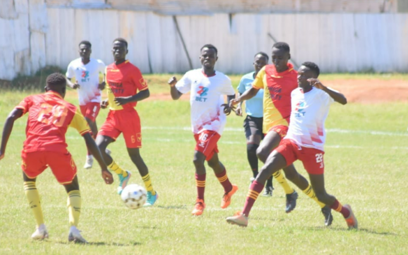 Action between Mulembe United and Nzoia Sugar in Elijah Lidonde Cup. PHOTO/Nzoia Sugar 