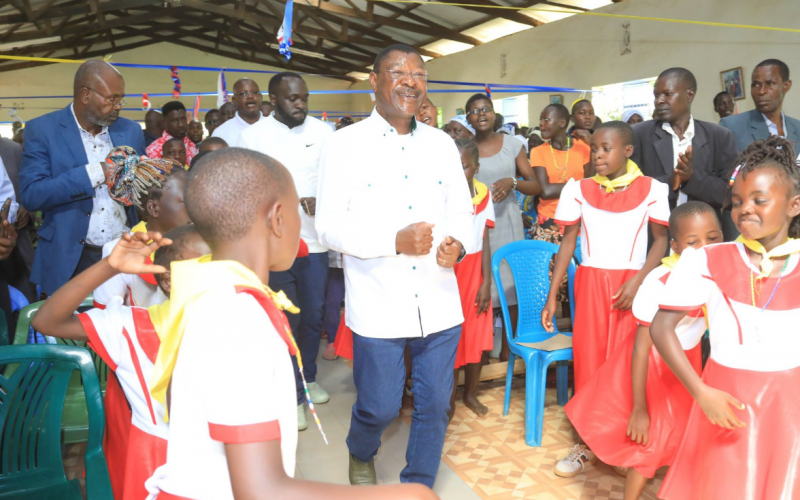 National Assembly Speaker Moses Wetang'ula dance in a past church session. PHOTO/ Wetang'ula/X