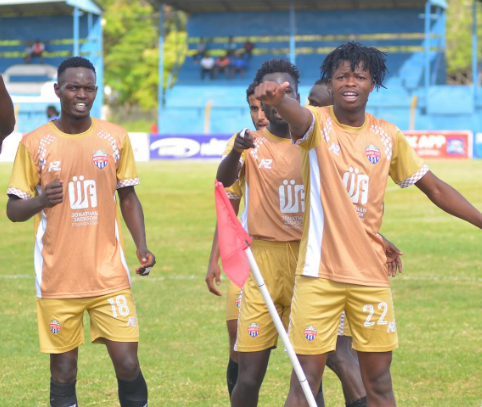 Nairobi City Stars celebrate a goal against Posta Rangers. PHOTO/Nairobi City Stars/Facebook