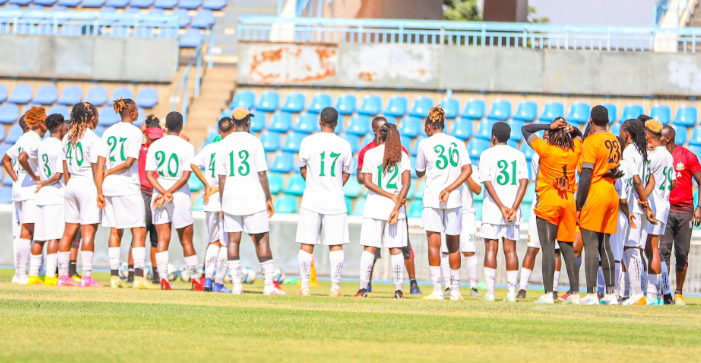 Harambee Starlets in a training session ahead of WAFCON qualifier vs Botswana. PHOTO/(@StarletsKE)/X