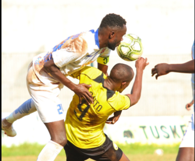 Tusker's Erick Kapaito in action against Posta Rangers at Ruarka Ground. PHOTO/Tusker FC