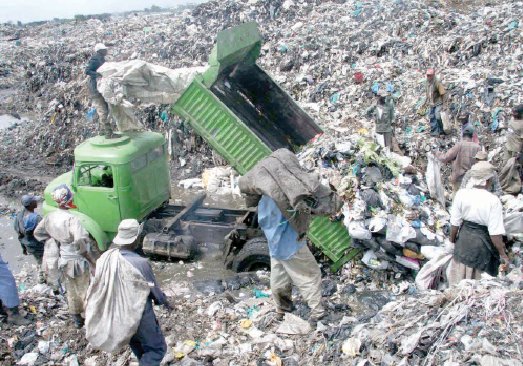 Garbage at the Dandora dumpsite in Nairobi. PHOTO/Print