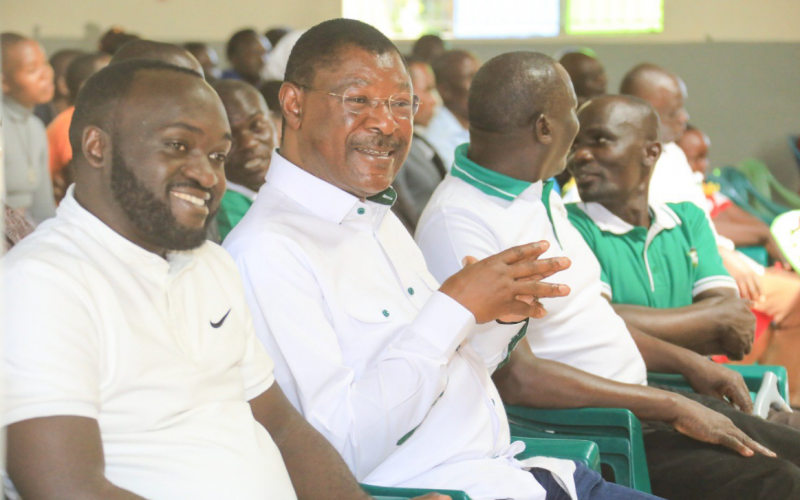 National Assembly Speaker Moses Wetang'ula in a church session. PHOTO/ Wetang'ula/X 