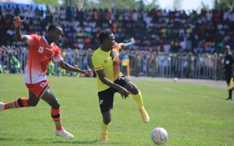 Action between Kenya U18 and Uganda. PHOTO/FUFA