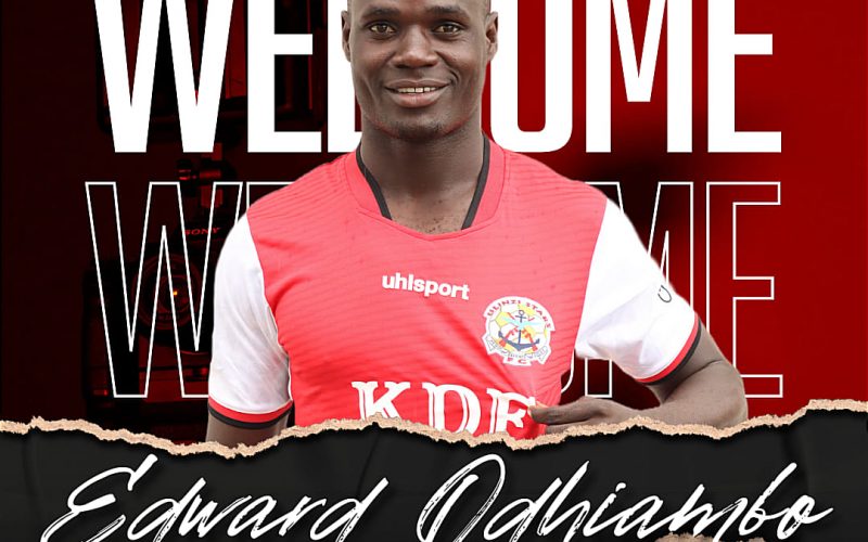 Ulinzi Stars new signing Edward Odhiambo. PHOTO/Ulinzi Stars