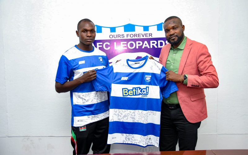 AFC Leopards unveil Christopher Koloti. PHOTO/AFC Leopards/Facebook