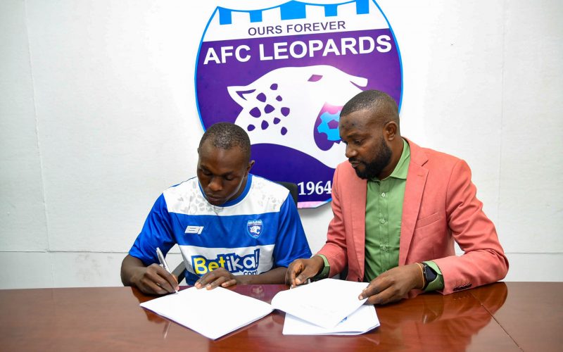 AFC Leopards' new signing Christopher Koloti. PHOTO/AFC Leopards/Facebook