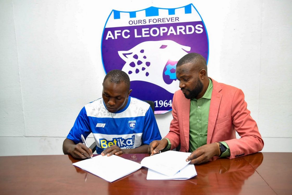 AFC Leopards' new signing Christopher Koloti. PHOTO/AFC Leopards/Facebook