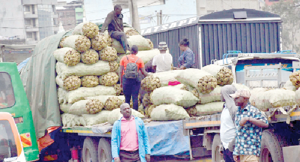 Food Products loaded on a lorry. PHOTO/KRU