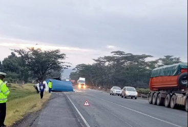 Accident area on Nakuru-Edloret highway. PHOTO/NPS 