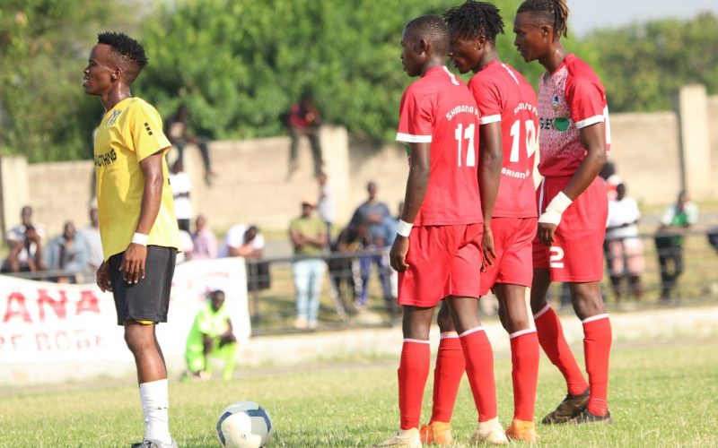 Shabana players in action during FKF PL match against Muhoroni Youth at Raila Odinga Stadium. PHOTO/(@Shabanafckenya)/X