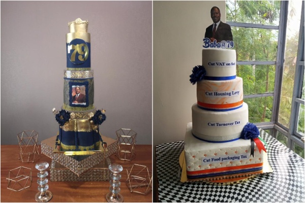 PHOTOS: Raila calls for tax reduction as Kenyans cut cakes to celebrate his 79th birthday