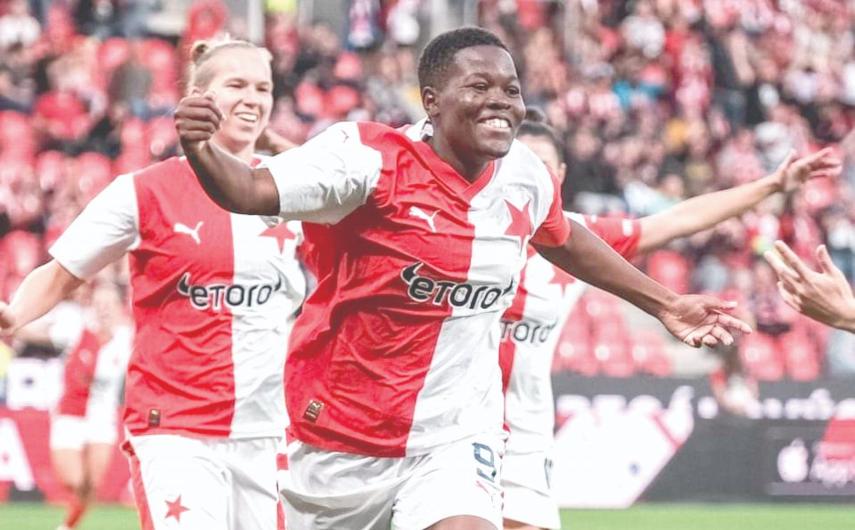 Nekesa ranked 22nd globally after goal exploits for Slavia Prague