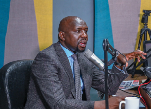 Transport Cabinet Secretary Onesmus Kipchumba Murkomen when he appeared on KASS FM radio. PHOTO/Print