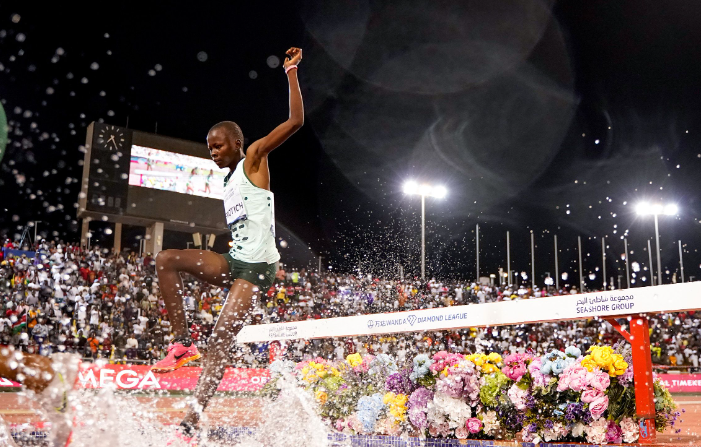 Faith Cherotich at the Diamond League meeting in Doha. PHOTO/Matthew Quine