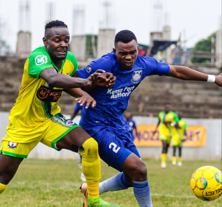 Bandari and Kakamega Homeboyz in FKF PL action. PHOTO/(@Officialfkfpl)/X