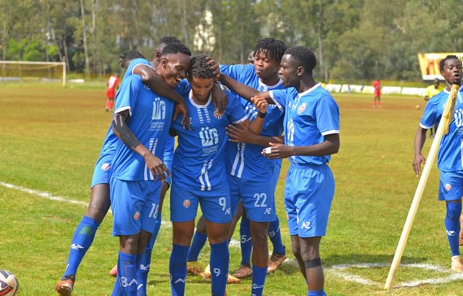 Nairobi City Stars celebrate win over Posta Rangers. PHOTO/Nairobi City Stars/Facebook