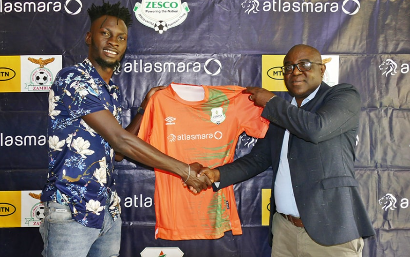 Zambian Super League giants Zesco United confirm the return of Harambee Stars forward Jesse Were. PHOTO/Zesco United/Facebook