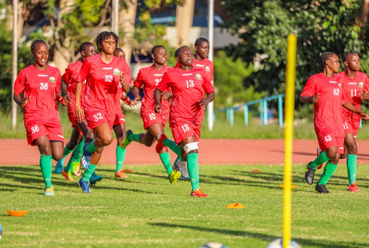 Junior Starlets in training ahead of FIFA U17 World Cup women's qualifier against DR Congo. PHOTO/FKF