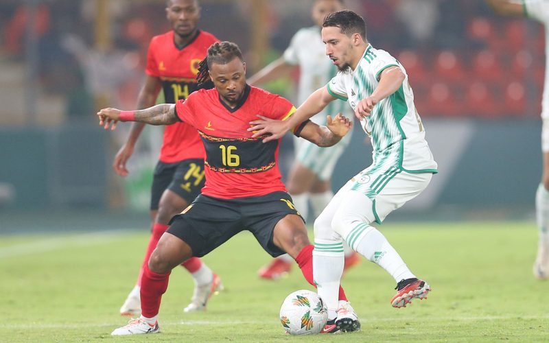 Ismael Bennacer of Algeria (r) challenges Alfredo Kulembe Gomes Ribeiro of Angola (l) during the 2023 Africa Cup of Nations match between Algeria and Angola held at Peace Stadium in Bouake, Cote d’Ivoire on 15 January 2024. PHOTO/BackpagePix