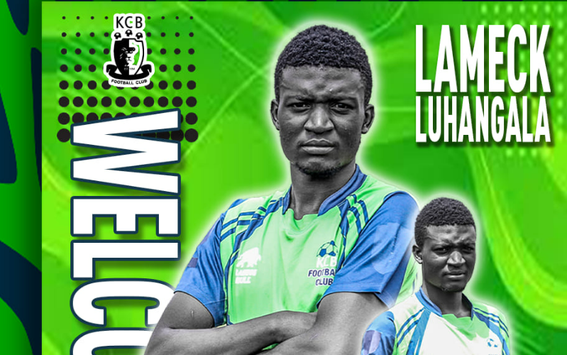 KCB FC new signing Lameck Luhangala. PHOTO/KCB Football.