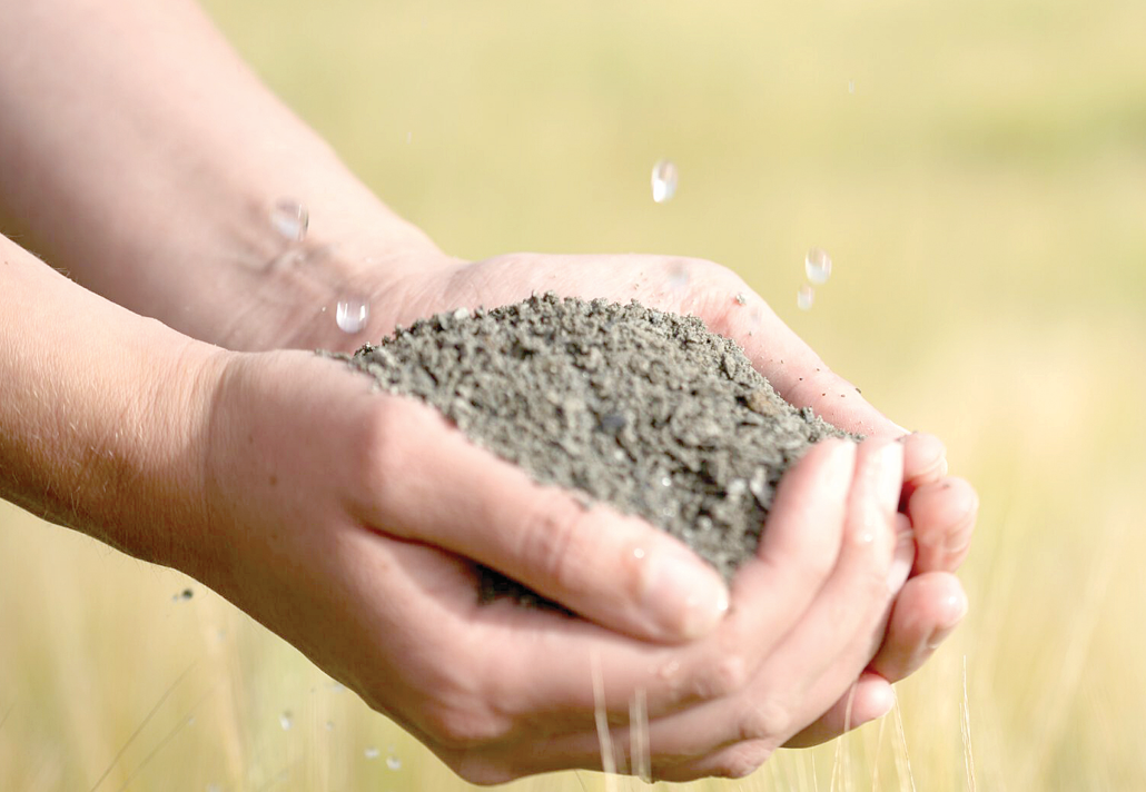 Soil set for testing. PHOTO/Print