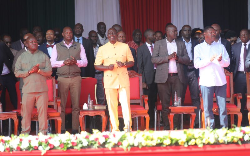  President William Ruto attends the Interdenominational Prayer Service at the Approved School Grounds in Kakamega County on Sunday, February 4. PHOTO/Ruto(@WilliamsRuto)/X