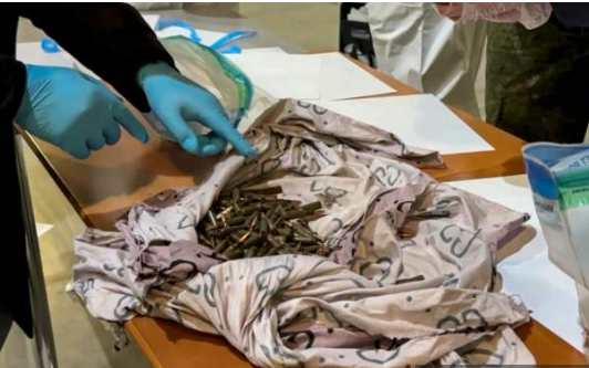 Russian investigators examine ammunition inside Crocus City Hall. PHOTO/BBC