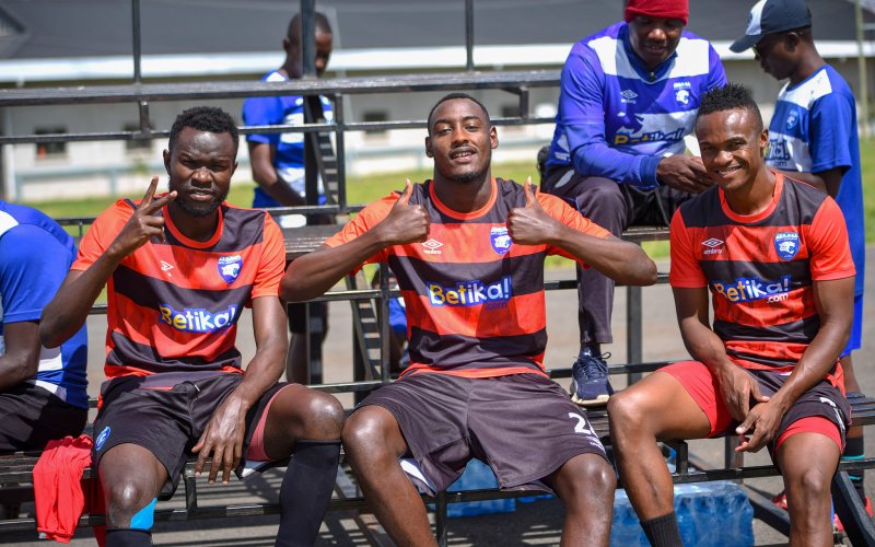 AFC Leopards striker Arthur Gitego in training. PHOTO/AFC Leopards