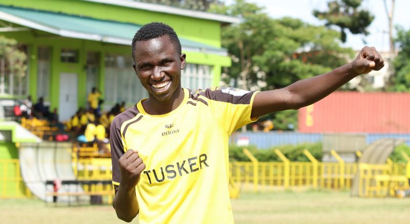 Tusker FC youngster Dennis Oguta in training. PHOTO/Tusker FC