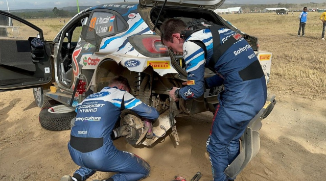 Elfyn Evans plummets to 5th in Safari Rally Kenya after wheel change mishap