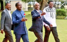 From Left: Mwangi wa Iria, Kalonzo Musyoka, Gideon Moi and Eugene Wamalwa