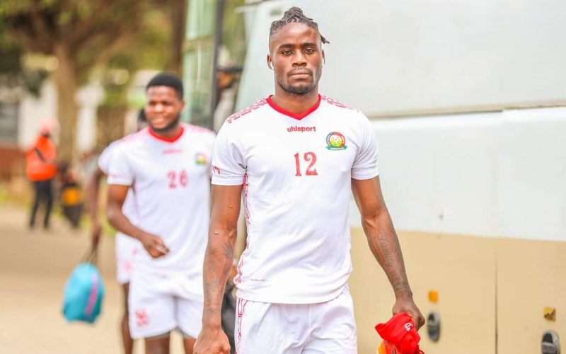 Richard Odada arriving at Harambee Stars' training ground. PHOTO/(@Harambee__Stars)/X