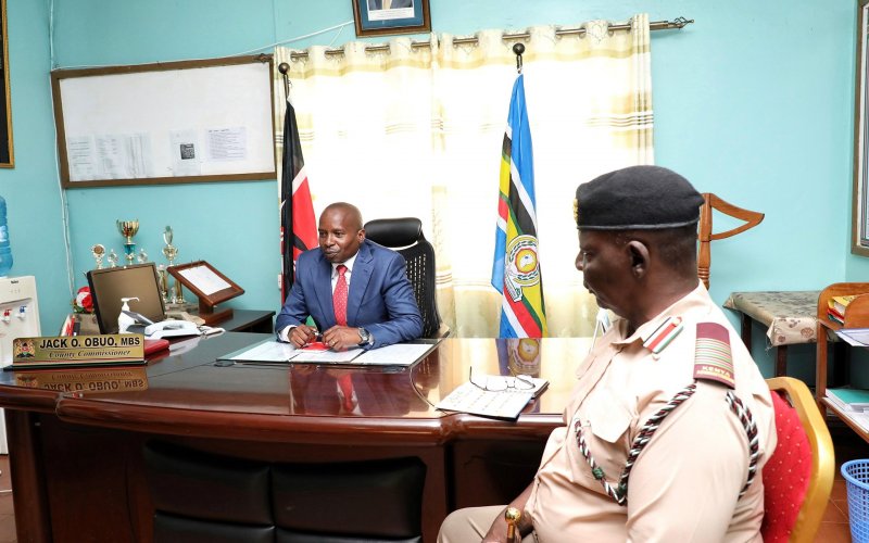 Interior Cabinet Secretary Kithure Kindiki in Embu County. PHOTO/(@KindikiKithure)/X