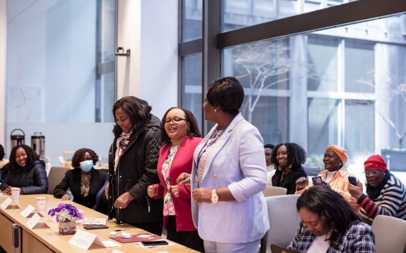 Idah Odinga, Kirinyaga Governor Anne Waiguru and Homa Bay's Gladys Wanga during the launch of Women Caucus G7 strategy. PHOTO/Kirinyaga.co.ke