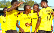Tusker celebrate a goal during FKF PL match. PHOTO/(@tusker_fc)/X