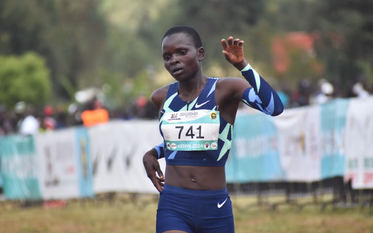 Emmaculate Anyango wins the Sirikwa Classic Cross Country. PHOTO/Mitchelle Katami for World Athletics